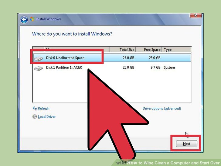 how to wipe a laptop windows 10